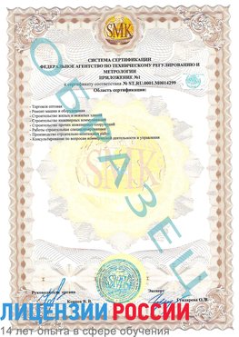 Образец сертификата соответствия (приложение) Гуково Сертификат ISO 14001